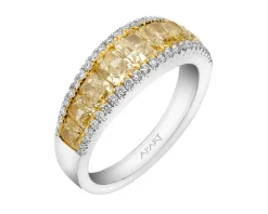 Apart Pierścionek z białego złota z diamentami Fancy Yellow - 2,69 ct - próba 750< Pierścionki