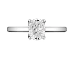 Best Apart Pierścionek z białego złota z diamentem - SI1/H - 1,00 ct - próba 750