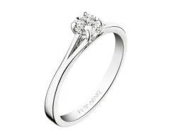 Online Apart Pierścionek z białego złota z brylantem - 0,14 ct - próba 585