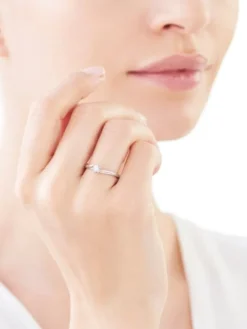 Apart Pierścionek z białego złota z brylantem - 0,05 ct - próba 585< Pierścionki