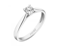 Apart Pierścionek z białego złota z brylantem - 0,15 ct - próba 585< Pierścionki