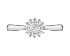 Apart Pierścionek z białego złota z brylantami - 0,14 ct - próba 585< Pierścionki