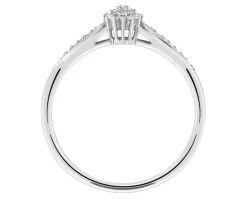 Online Apart Pierścionek z białego złota z diamentami - 0,09 ct - próba 585