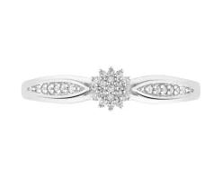 Online Apart Pierścionek z białego złota z diamentami - 0,09 ct - próba 585