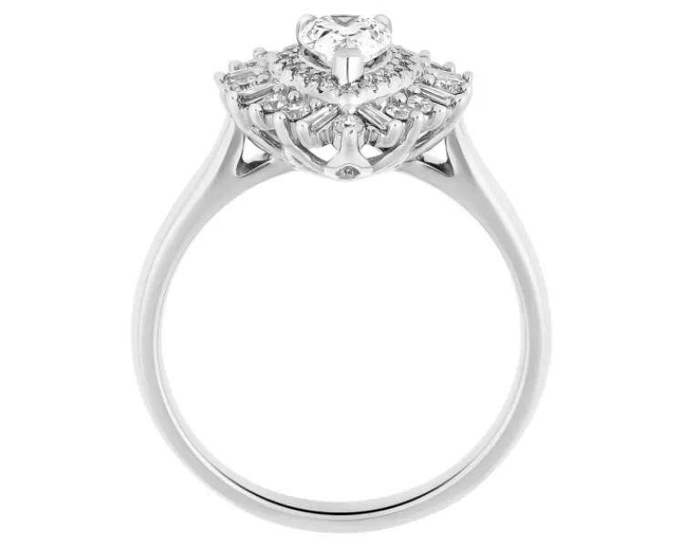 Discount Apart Pierścionek z białego złota z diamentami - SI1/G - 0,85 ct - próba 585