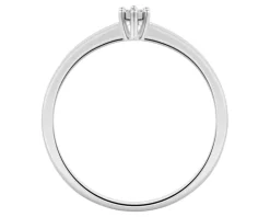 Apart Pierścionek z białego złota z brylantem - 0,02 ct - próba 375< Pierścionki