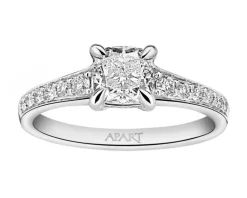Apart Pierścionek z białego złota z diamentami - SI1/H - 1,21 ct - próba 750< Pierścionki