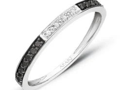 New Apart Pierścionek z białego złota z diamentami - 0,13 ct - próba 585