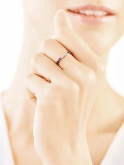New Apart Pierścionek z białego złota z diamentami - 0,13 ct - próba 585