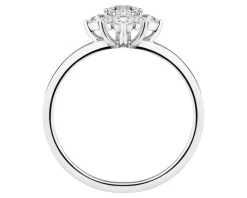 Sale Apart Pierścionek z białego złota z brylantami laboratoryjnymi - 0,50 ct - próba 585