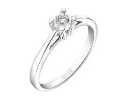 Apart Pierścionek z białego złota z brylantem - serce - 0,06 ct - próba 585< Wszystkie