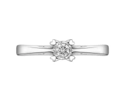 Apart Pierścionek z białego złota z brylantem - serce - 0,06 ct - próba 585< Wszystkie
