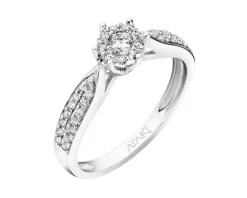 Discount Apart Pierścionek z białego złota z brylantami - 0,25 ct - próba 750