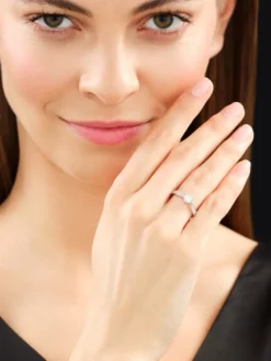 Discount Apart Pierścionek z białego złota z brylantami - 0,25 ct - próba 750