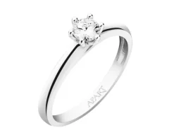 Apart Pierścionek z białego złota z brylantem - 0,23 ct - próba 750< Pierścionki