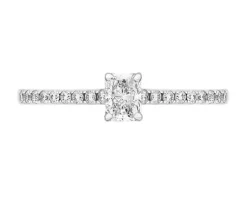 Best Apart Pierścionek z białego złota z diamentami - SI2/H - 0,41 ct - próba 585