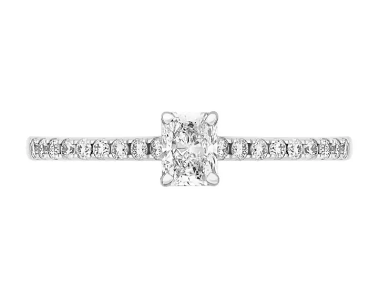 Best Apart Pierścionek z białego złota z diamentami - SI2/H - 0,41 ct - próba 585