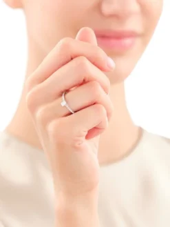 Best Apart Pierścionek z białego złota z diamentami - SI2/H - 0,41 ct - próba 585