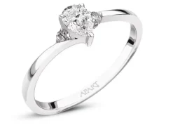 Apart Pierścionek z białego złota z diamentami - 0,35 ct - próba 585< Pierścionki