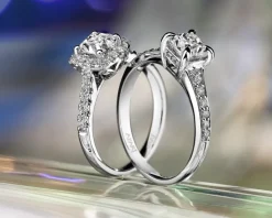 Apart Pierścionek z białego złota z diamentami -SI1/H - 1,33 ct - próba 750