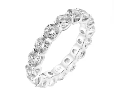 Apart Pierścionek z białego złota z brylantami laboratoryjnymi - Eternity - 3,75 ct - próba 750