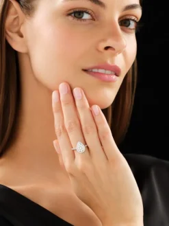 Apart Pierścionek z białego złota z brylantami - 0,67 ct - próba 585< Pierścionki