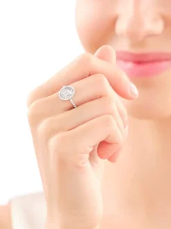 Apart Pierścionek z białego złota z diamentami - 0,68 ct - próba 585< Pierścionki