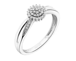 New Apart Pierścionek z białego złota z diamentami - 0,14 ct - próba 585