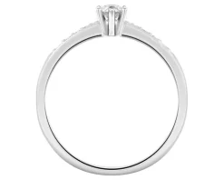 Best Apart Pierścionek z białego złota z brylantami - 0,18 ct - próba 585