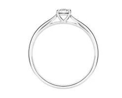 New Apart Pierścionek z białego złota z brylantem - 0,04 ct - próba 585