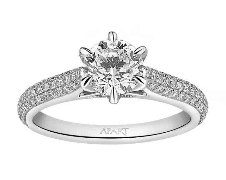 Best Apart Pierścionek z białego złota z brylantami - SI1/H - 1,35 ct - próba 750