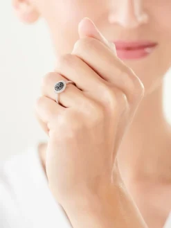 Apart Pierścionek z białego złota z diamentami - 0,27 ct - próba 585< Pierścionki