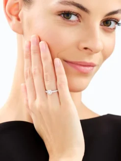 Apart Pierścionek z białego złota z brylantami laboratoryjnymi - 0,65 ct - próba 585< Wszystkie