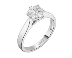 Apart Pierścionek z białego złota z brylantami - 0,25 ct - próba 585< Pierścionki