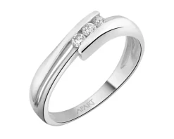 Apart Pierścionek z białego złota z brylantami - 0,11 ct - próba 585< Pierścionki