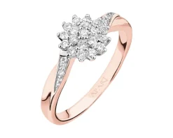 Apart Pierścionek z różowego i białego złota z brylantami - 0,25 ct - próba 585