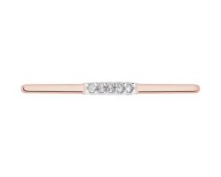 Apart Pierścionek z różowego złota z diamentami - 0,01 ct - próba 375