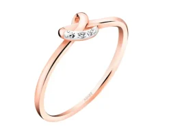 Clearance Apart Pierścionek z różowego złota z diamentem - 0,004 ct - próba 375