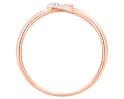 Clearance Apart Pierścionek z różowego złota z diamentem - 0,004 ct - próba 375