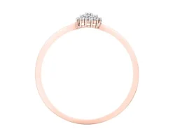 Online Apart Pierścionek z różowego złota z diamentami - 0,04 ct - próba 375