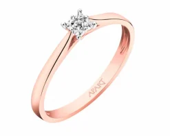 Apart Pierścionek z różowego złota diamentem - 0,003 ct - próba 375< Pierścionki