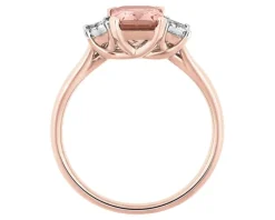 Apart Pierścionek z różowego złota z diamentami i morganitem - próba 585< Wszystkie
