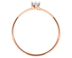 Discount Apart Pierścionek z różowego złota z brylantem - 0,01 ct - próba 585