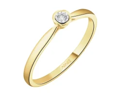 Apart Pierścionek z żółtego i białego złota z brylantem - 0,03 ct - próba 375< Wszystkie