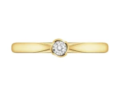 Apart Pierścionek z żółtego i białego złota z brylantem - 0,03 ct - próba 375< Wszystkie