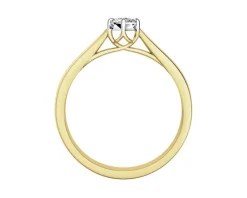 Apart Pierścionek z żółtego i białego złota z brylantem - 0,08 ct - próba 585< Pierścionki