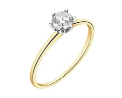 Apart Pierścionek z żółtego i białego złota z brylantem - 0,50 ct - próba 585< Pierścionki