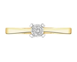 Apart Pierścionek z żółtego i białego złota z brylantem - serce - 0,06 ct - próba 585< Wszystkie