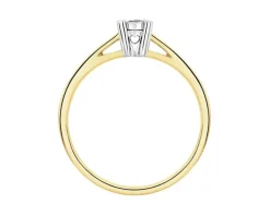 Apart Pierścionek z żółtego i białego złota z brylantem - serce - 0,06 ct - próba 585< Wszystkie