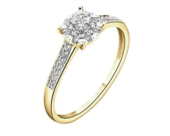 Apart Pierścionek z żółtego i białego złota z brylantami - 0,18 ct - próba 585< Wszystkie